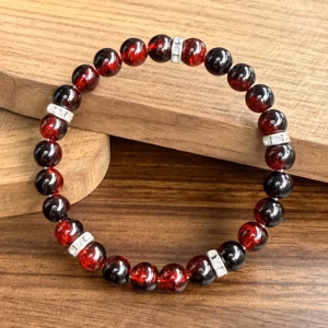 Anxiety Relief Crystal Bracelet with 8mm glass beads for stress and calm - Lili's Flowers Chester