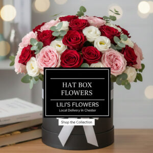 Step away from the traditional bouquet and discover the sophisticated world of Hat Box Flowers. Our collection at Lili’s Flowers combines the timeless beauty of fresh premium blooms with the chic, modern presentation of a designer hatbox.