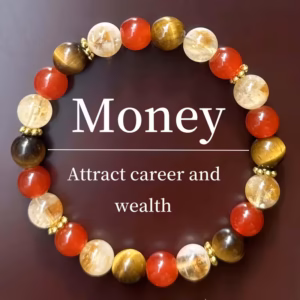 Vintage Tiger’s Eye and Red Agate stone bracelet for luck and wealth - Lili's Flowers Chester