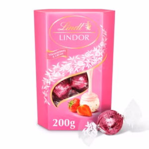 Lindt Lindor Chocolate Truffles Strawberries and Cream 200g gift box for delivery in Chester